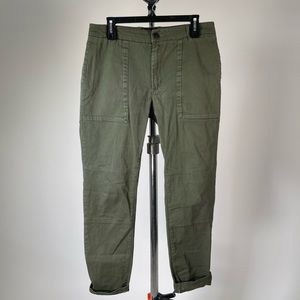 Military green chino pants